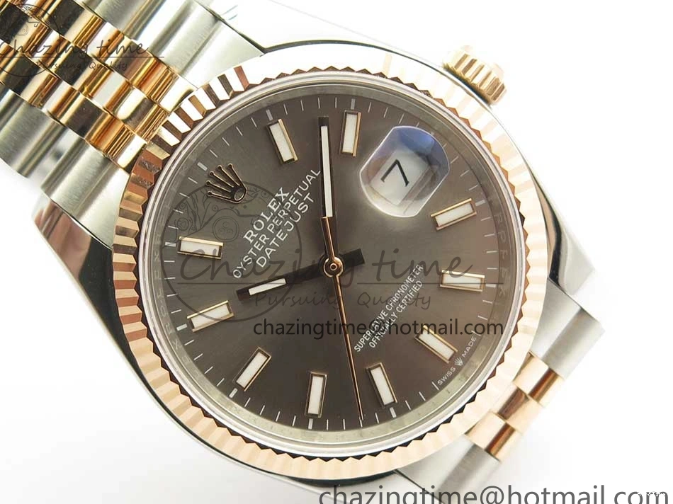MiroTime 0309 DateJust 36mm 904 SS RG Wrapped 116231 GMF Gray Dial on SS RG Wrapped Jubilee Bracelet A Durable 3276